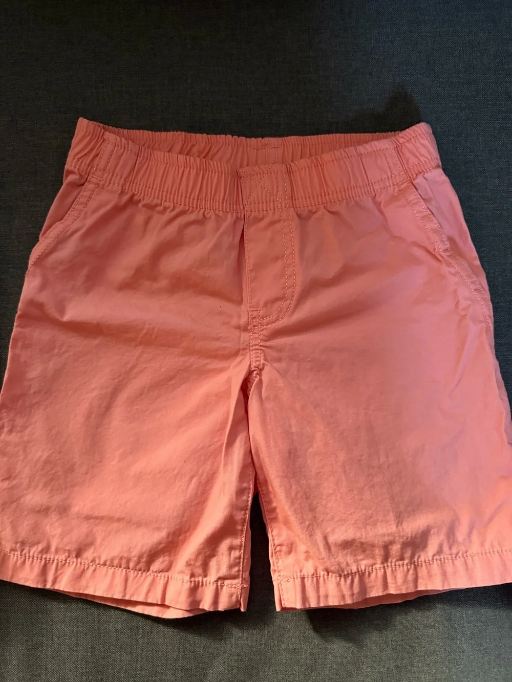 Carter's Navy Polka Dot Button-Down Shirt and Coral Short set